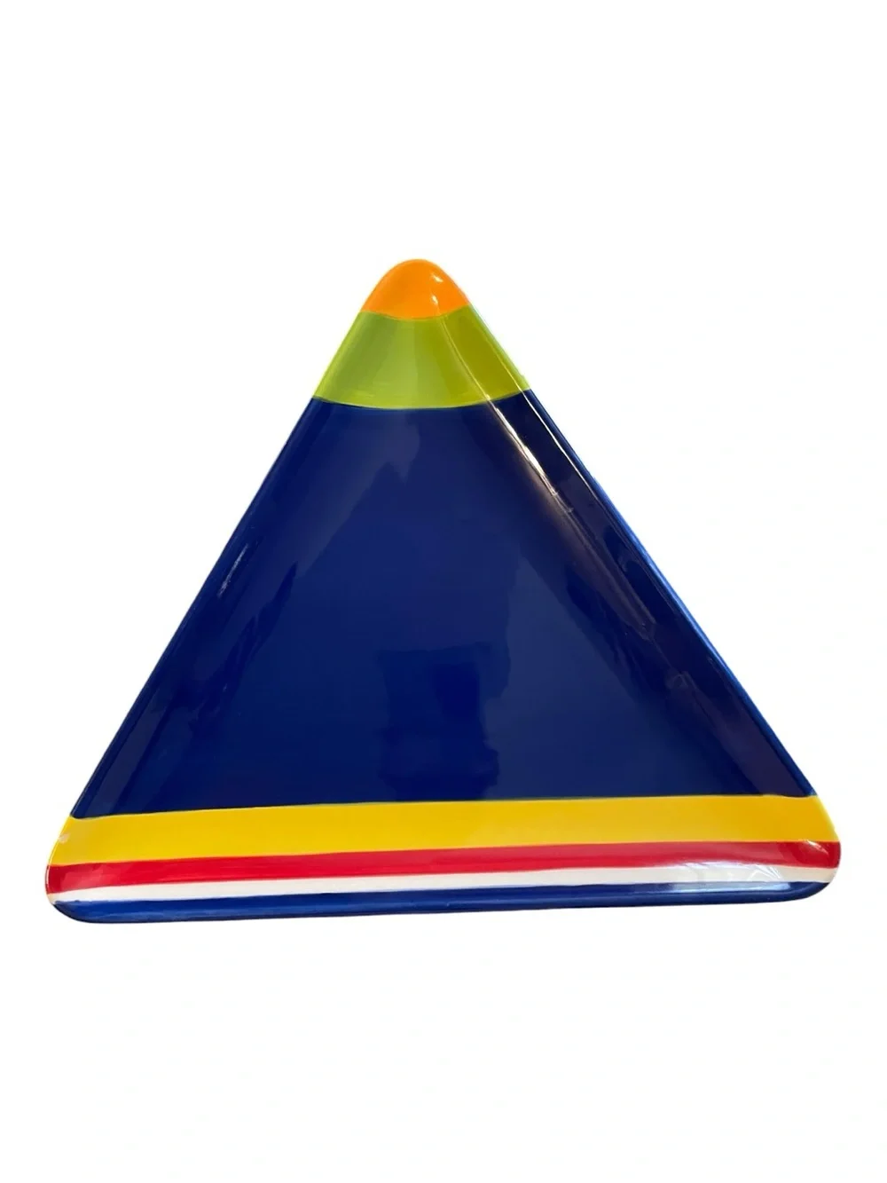 Sonoma Colorfest Triangular Ceramic Serving Platter Colorful Artsy